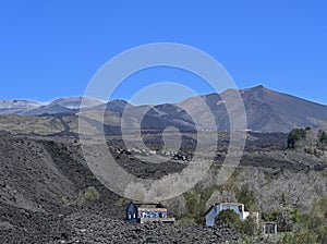 Buildings destroyed by lava