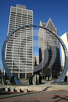 Buildings in Detroit owntown