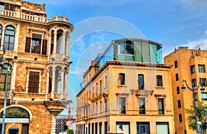 Buildings in downtown Beirut, Lebanon