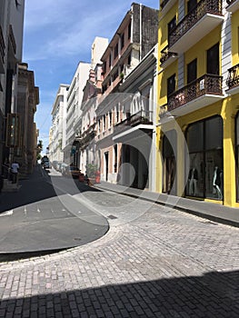 Buildings downtown on island stores and offices retail shopping city old buildings