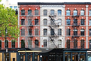 Buildings on Duane Street in Tribeca New York City