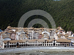 Buildings on the embankment in Gorki Gorod, Sochi