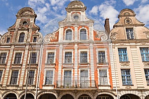 Buildings facade of Arras, France