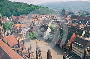 Buildings in Freiburg im Breisgau city, Germany