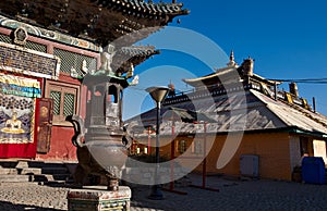 Buildings of Gandantegchinlen Monastery in Ulaanbaatar