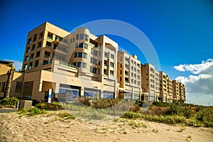 Buildings of Gleleng along the city beach, South Australia