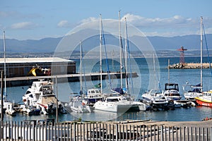 Buildings in the harbor area,Mossel bay,South Africa.