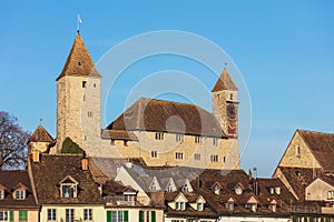 Buildings of the historic part of the town of Rapperswil in Switzerland