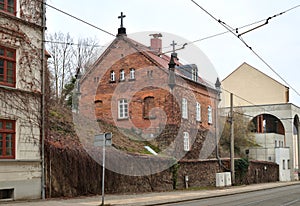 Buildings of Holy Sepulcher from Holy Sepulcher street, Gorlitz GÃ¶rlitz,  Germany
