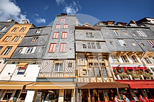 Buildings in Honfleur town, France