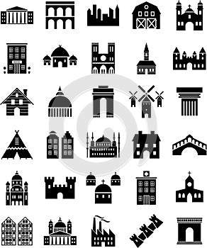 Buildings icons