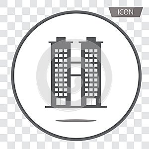 Buildings icons vector isolated on background