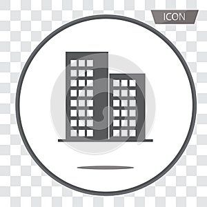 Buildings icons vector isolated on background