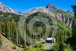 Buildings from the Idarado Ghost Town on Red Mountain Pass