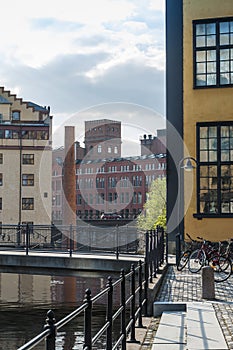 Buildings in the industrial landscape Norrkoping