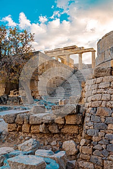 Acropolis of Lindos in Rhodes