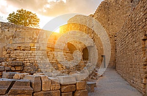 Buildings inside the Acropolis of Lindos