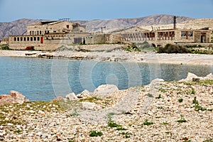 Buildings on the island of Goli otok