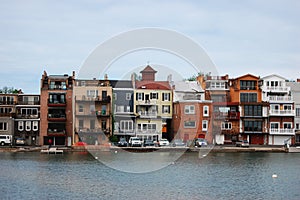 Buildings beside the lake, Skaneateles, New York