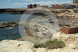 Buildings at the Los Locos beach, Torrevieja, Spain photo