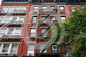 Buildings on the Lower East Side in New York City with Fire Escapes