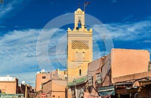 Buildings in Medina of Marrakesh, a UNESCO heritage site in Morocco