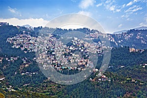 Buildings on a mountain, Shimla, Himachal Pra