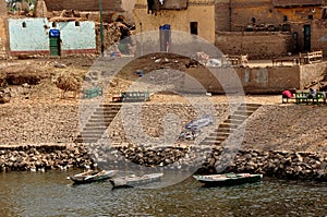 Buildings by the Nile in Egypt, life is here