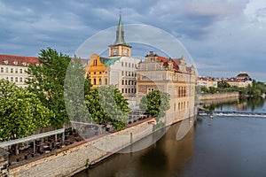 Buildings at Novotneho lavka in Prague, Czech Republ