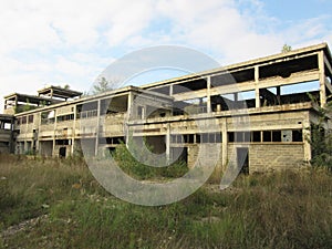 Buildings of old broken and abandoned industries in city of Banja Luka - 1