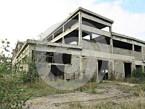 Buildings of old broken and abandoned industries in city of Banja Luka - 3