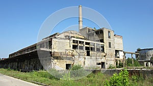 Buildings of old broken and abandoned industries in city of Banja Luka - 17