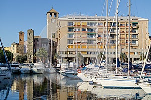 Buildings on the old Savona dock