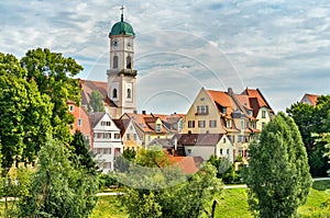 Buildings in the Old Town of Regensburg, Germany