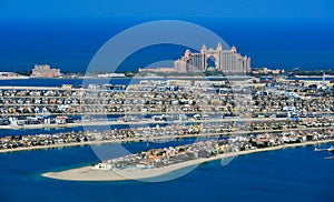 Buildings on Palm Jumeirah island