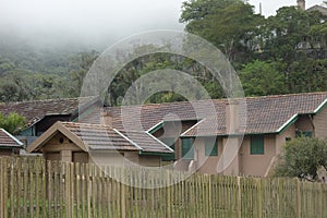 Buildings in the Paranapiacaba village in Brazil photo