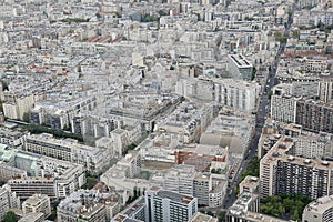 buildings in Paris from Eiffel Tower