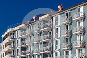 Buildings of Piran town on Adriatic sea