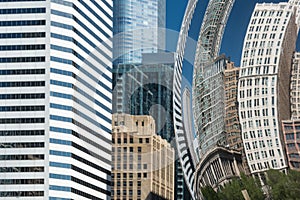Buildings reflection in a Chicago Cloud Gate Bean