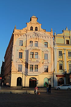 Buildings on Republic Square in PlzeÃË