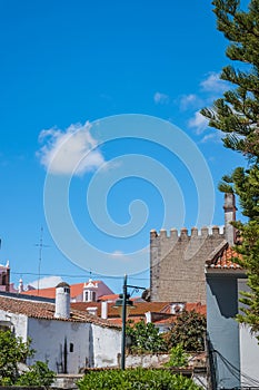 Buildings, roofs, towers and chimneys of Serpa, Alentejo PORTUGAL
