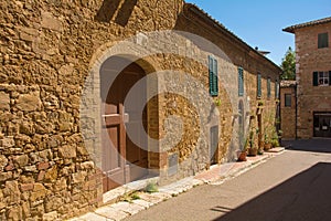 Buildings in San Quirico d`Orcia