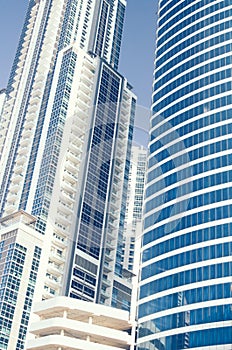 Buildings on Sheik Zayed road at Dubai