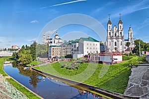 Buildings on the side of Vitba river in Vitebsk