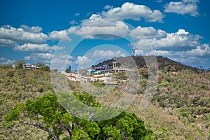 Buildings and Skylift on Tropical Hills