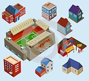 Buildings and Soccer Stadium