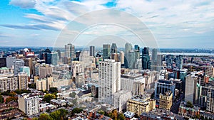 Buildings and street views in downtown Montreal