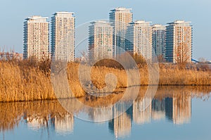 Buildings in the suburbs of Bucharest