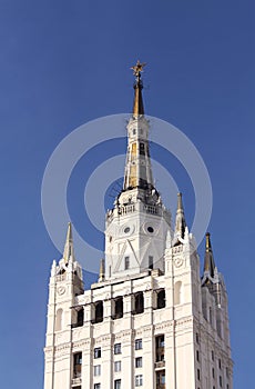 Buildings top with spire