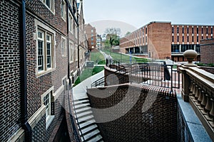 Buildings at Towson University, in Towson, Maryland. photo